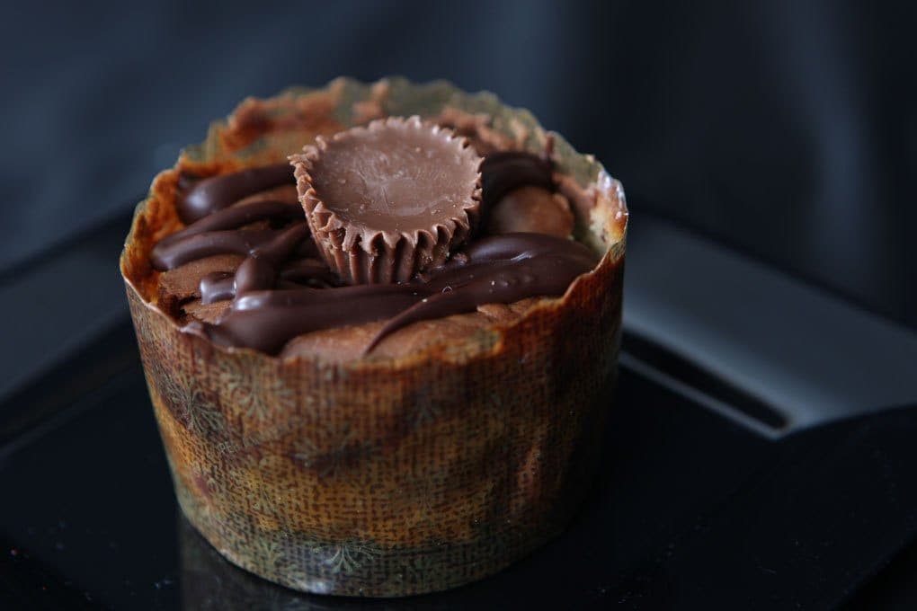 Peanut Butter Fudge Swirl cheesecake cups