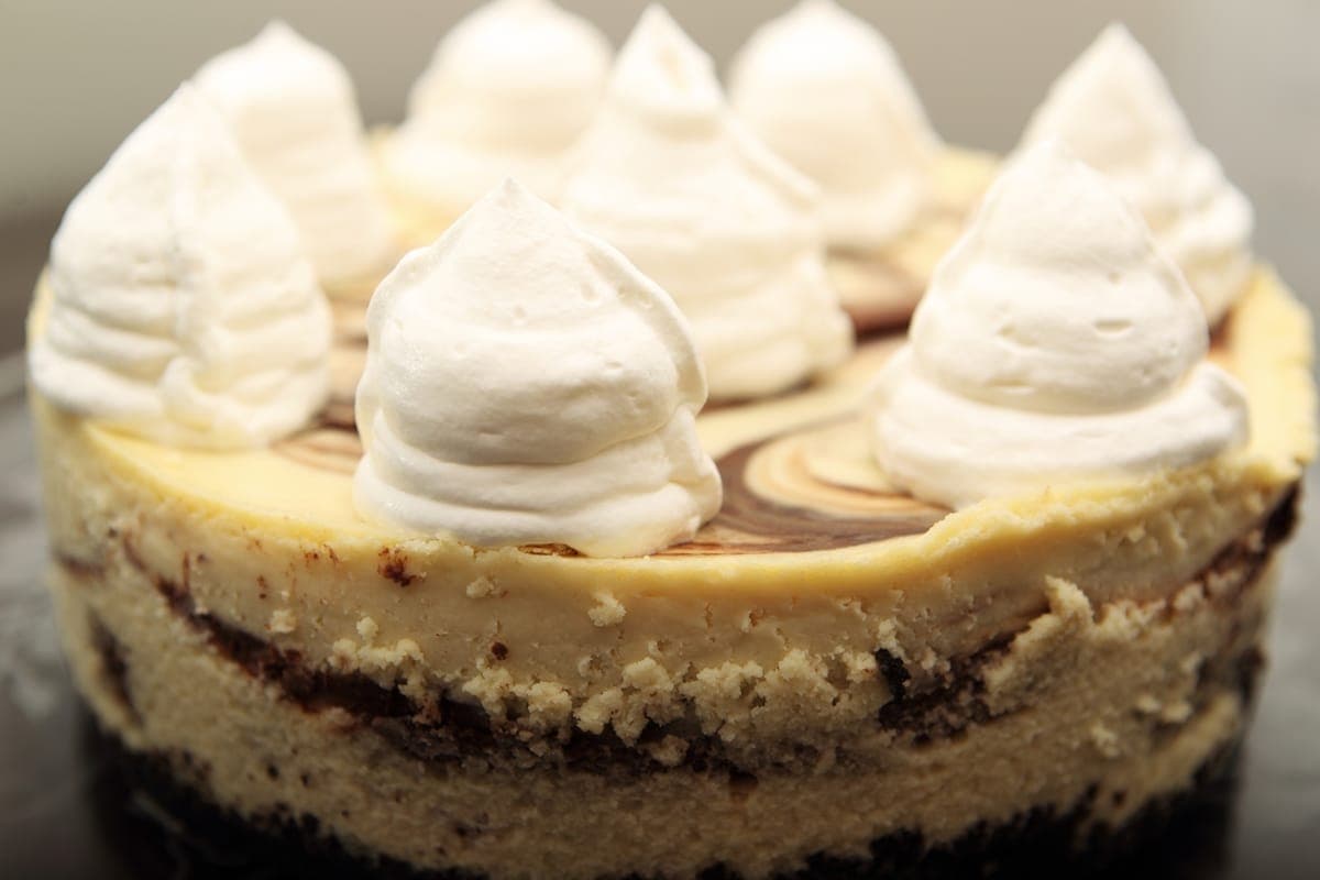 Chocolate Vanilla Swirl cheesecakes